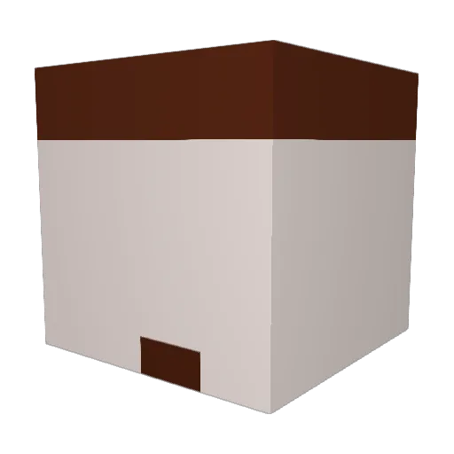 Spodosol Minecraft avatar head, 3D render