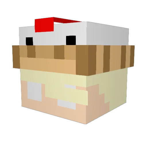 Spogga Minecraft avatar head, 3D render