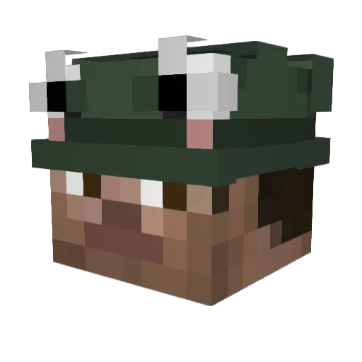 Spogne Minecraft avatar head, 3D render