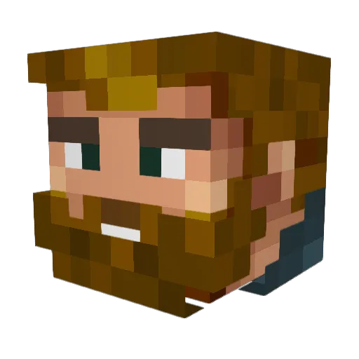 Spohn Minecraft avatar head, 3D render