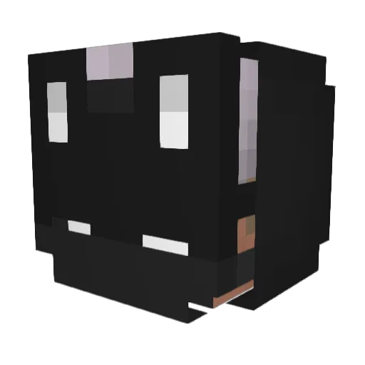 Spoishiii Minecraft avatar head, 3D render