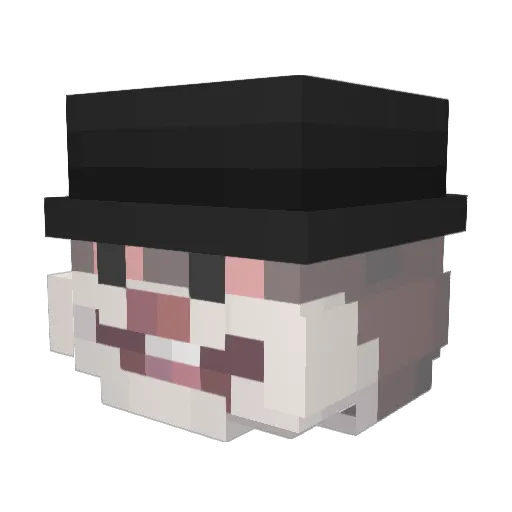 Spok3y Minecraft avatar head, 3D render