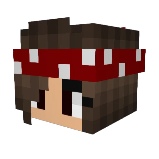 Spokazi Minecraft avatar head, 3D render
