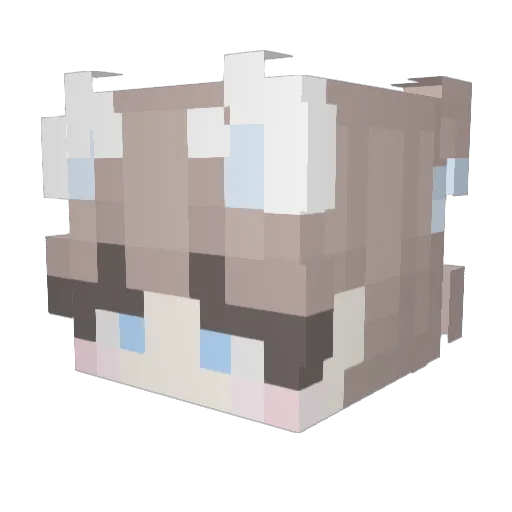 SpokeIsQueer Minecraft avatar head, 3D render