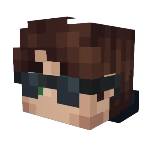 Spokinachi Minecraft avatar head, 3D render