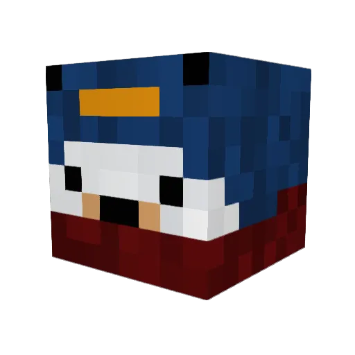 Spokz23 Minecraft avatar head, 3D render