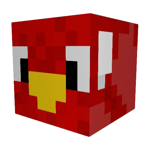 Spolch Minecraft avatar head, 3D render