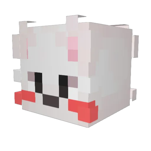Spomge Minecraft avatar head, 3D render