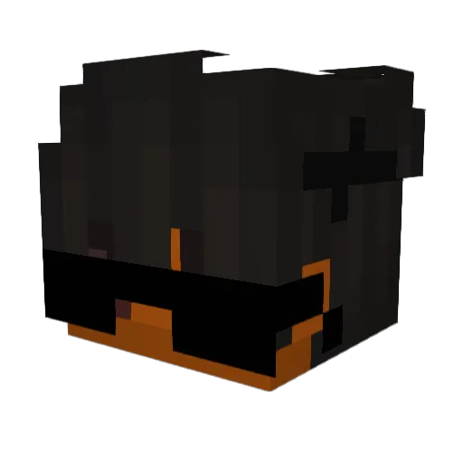 Spomine Minecraft avatar head, 3D render