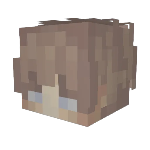 SpongeAthens Minecraft avatar head, 3D render