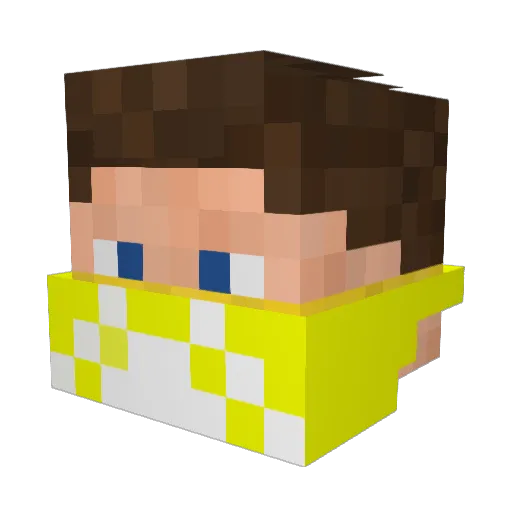 SpongeBOZZSD Minecraft avatar head, 3D render