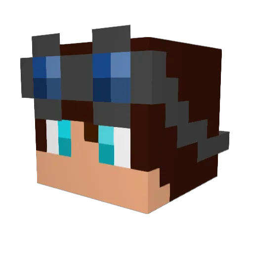 SpongeBobJosh Minecraft avatar head, 3D render