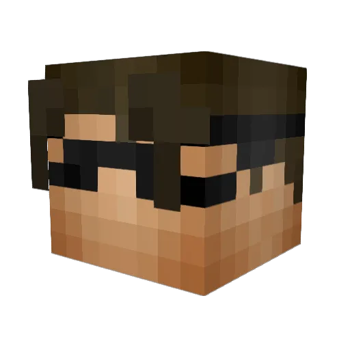 SpongeDood Minecraft avatar head, 3D render