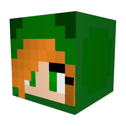 SpongeManWH Minecraft avatar head, 3D render