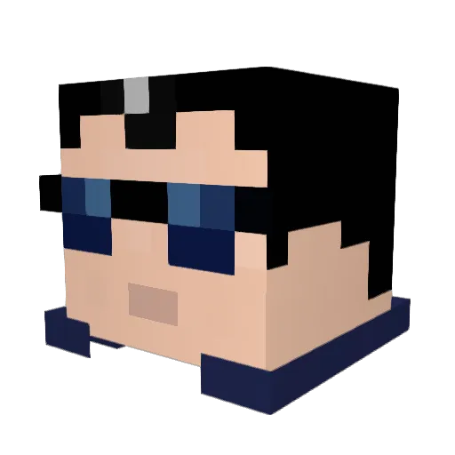 SpongeManlceCone Minecraft avatar head, 3D render