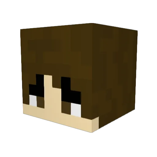 Spongebob74 Minecraft avatar head, 3D render