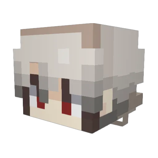 Sponggy Minecraft avatar head, 3D render