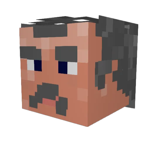 SpongyHay Minecraft avatar head, 3D render