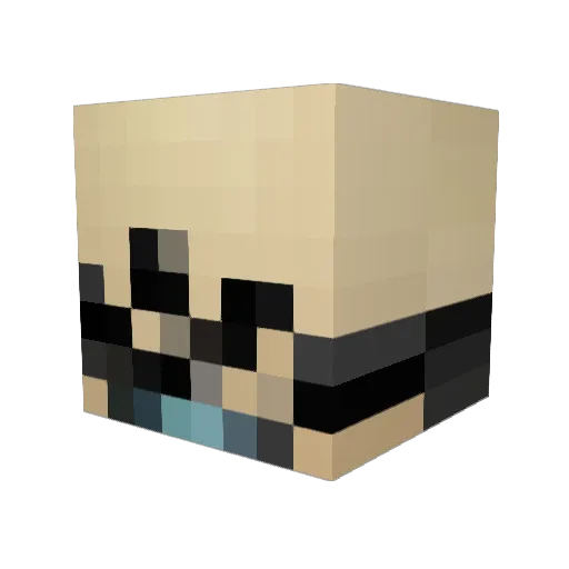 SpontSEP Minecraft avatar head, 3D render