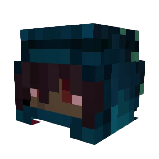 SponterYeshua Minecraft avatar head, 3D render
