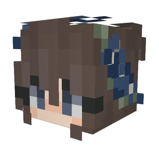 Spoobeth Minecraft avatar head, 3D render