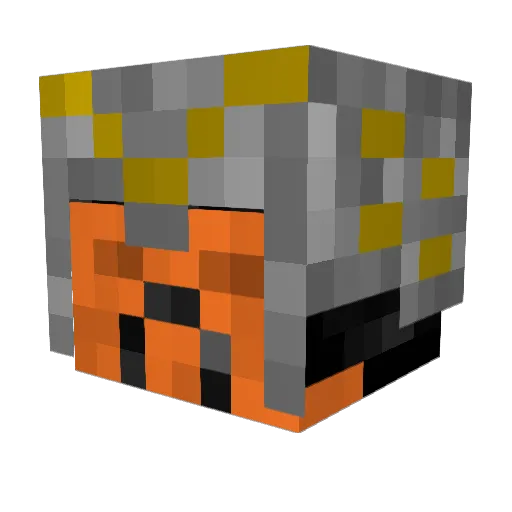 Spooden Minecraft avatar head, 3D render