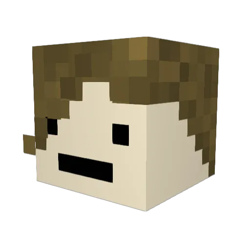 Spoodily Minecraft avatar head, 3D render