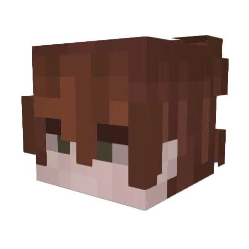 SpoofaButt Minecraft avatar head, 3D render