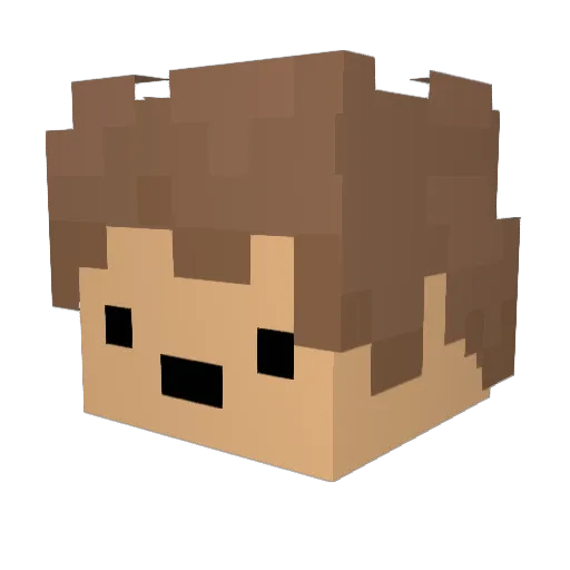 Spoofy413 Minecraft avatar head, 3D render