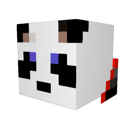 Spooked04 Minecraft avatar head, 3D render