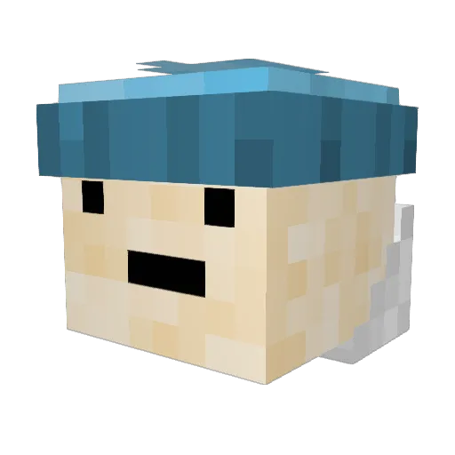 Spooked___ Minecraft avatar head, 3D render