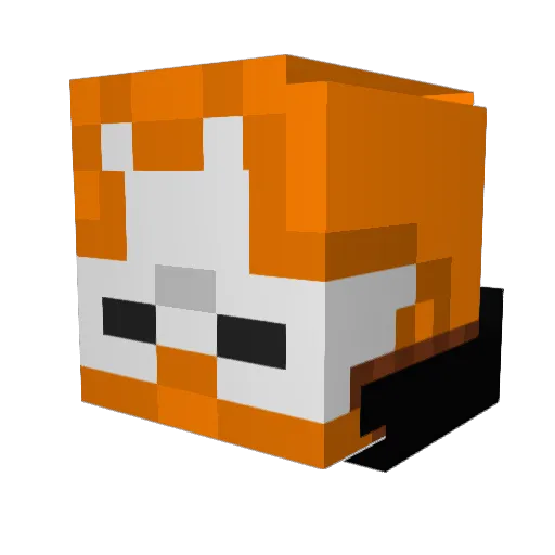 Spookhys Minecraft avatar head, 3D render