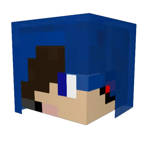Spookie101 Minecraft avatar head, 3D render