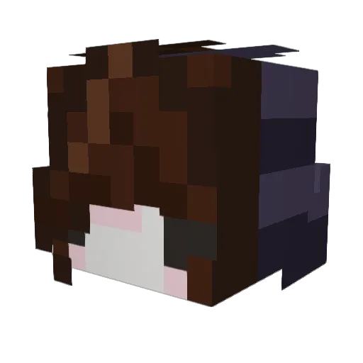 SpookieJr Minecraft avatar head, 3D render