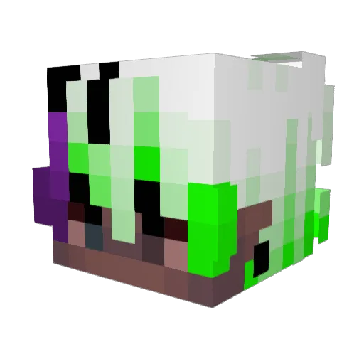 SpookieRat Minecraft avatar head, 3D render