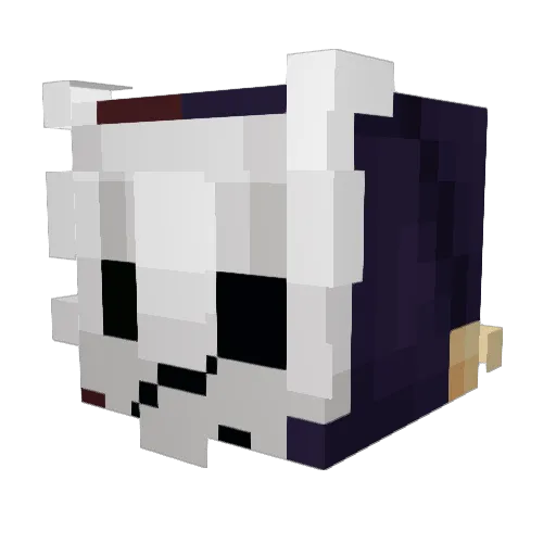 Spookieeeeeee Minecraft avatar head, 3D render