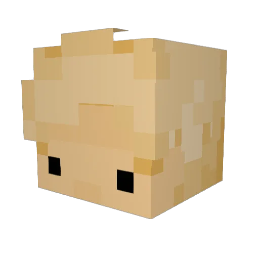 Spookimals Minecraft avatar head, 3D render
