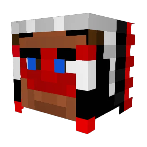 Spookla Minecraft avatar head, 3D render