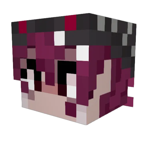Spookmonts Minecraft avatar head, 3D render