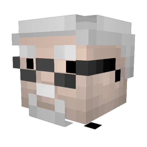 Spooks72 Minecraft avatar head, 3D render