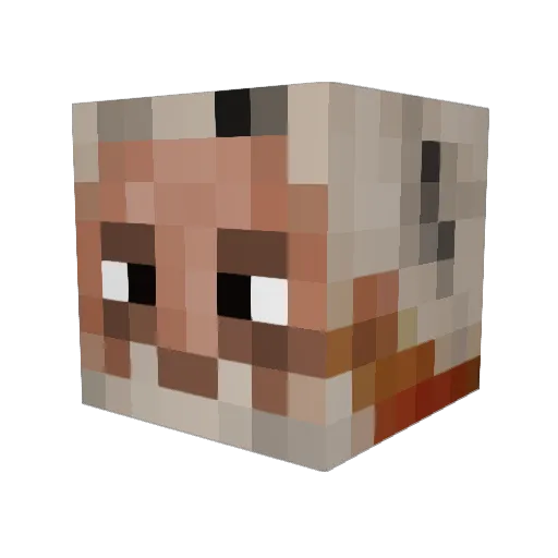 Spooksman Minecraft avatar head, 3D render