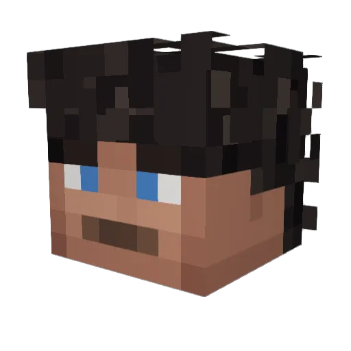 Spookss Minecraft avatar head, 3D render
