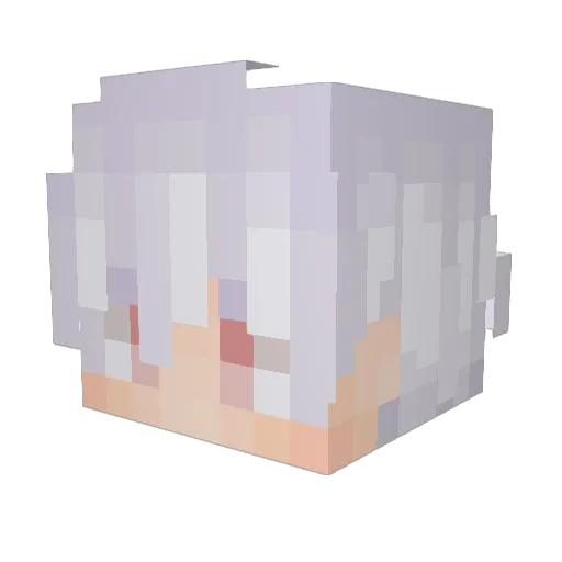 Spooksson Minecraft avatar head, 3D render