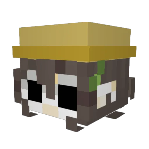 Spooksssss Minecraft avatar head, 3D render