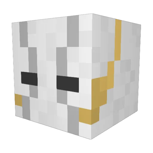 Spookthedook Minecraft avatar head, 3D render