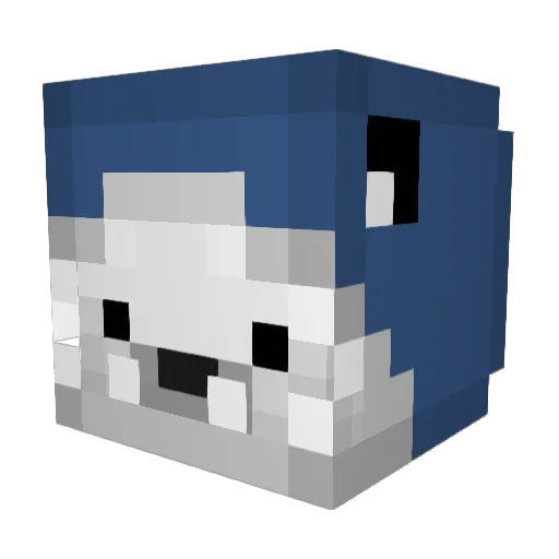 Spookul Minecraft avatar head, 3D render