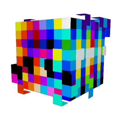 Spooky126 Minecraft avatar head, 3D render