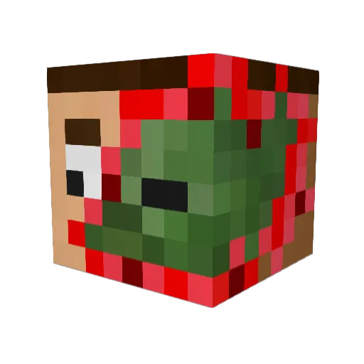 Spooky69_ Minecraft avatar head, 3D render