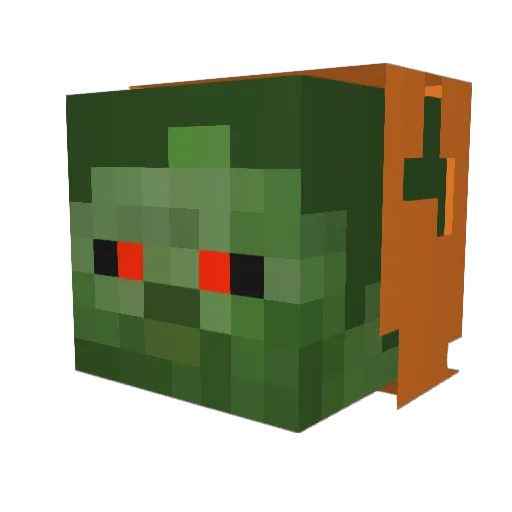 SpookyBones1 Minecraft avatar head, 3D render