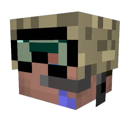 SpookyBrown Minecraft avatar head, 3D render